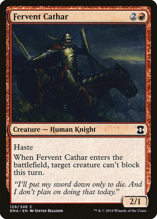 Fervent Cathar [Eternal Masters] | Dumpster Cat Games