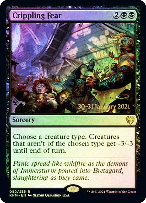 Crippling Fear  [Kaldheim Prerelease Promos] | Dumpster Cat Games