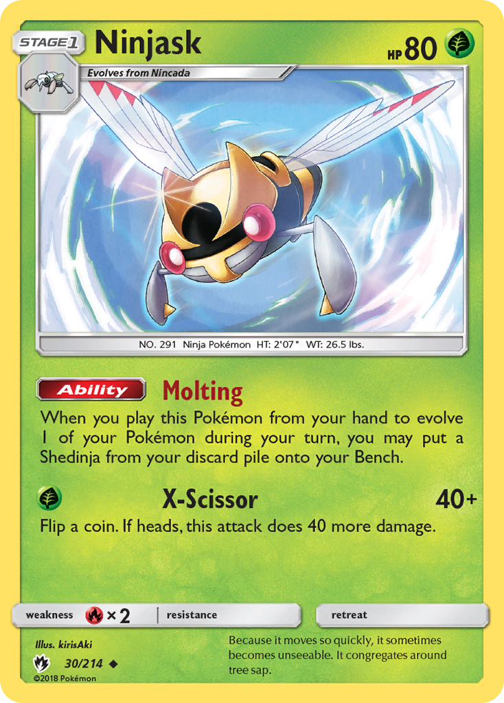 Ninjask (30/214) [Sun & Moon: Lost Thunder] | Dumpster Cat Games