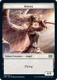 Angel // Treasure Double-sided Token [Double Masters Tokens] | Dumpster Cat Games