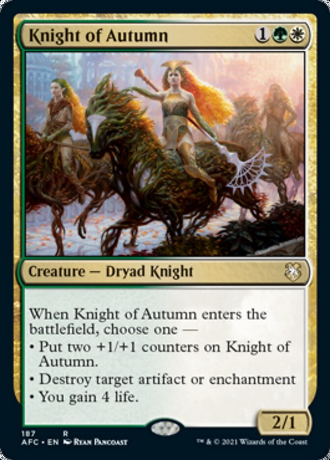 Knight of Autumn [Dungeons & Dragons: Adventures in the Forgotten Realms Commander] | Dumpster Cat Games