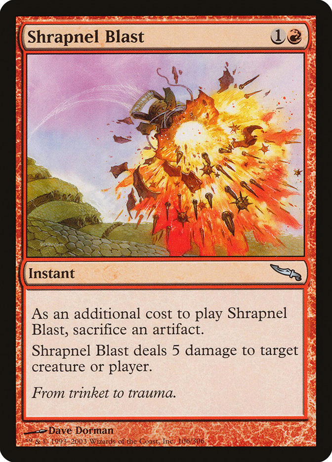 Shrapnel Blast [Mirrodin] | Dumpster Cat Games