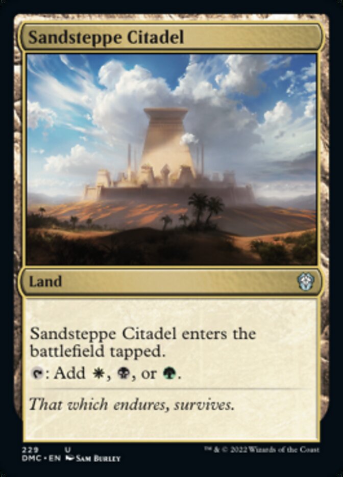 Sandsteppe Citadel [Dominaria United Commander] | Dumpster Cat Games