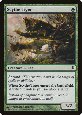 Scythe Tiger [Zendikar] | Dumpster Cat Games