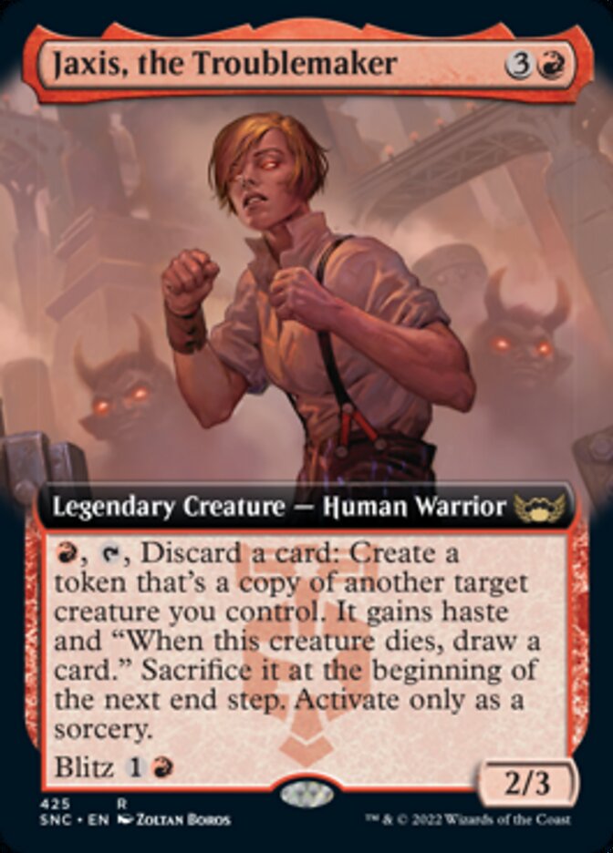 Jaxis, the Troublemaker (Extended Art) [Streets of New Capenna] | Dumpster Cat Games