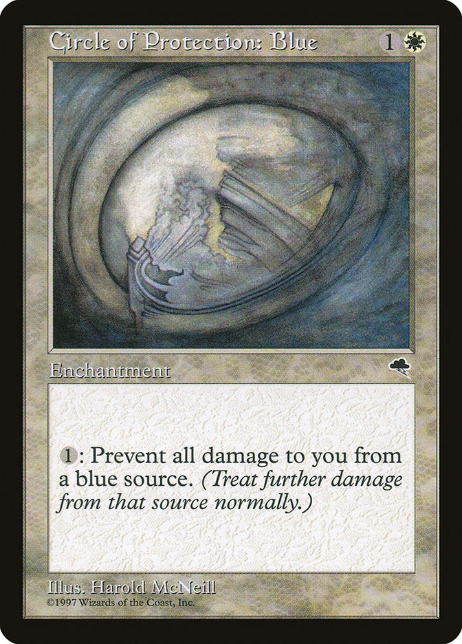 Circle of Protection: Blue [Tempest] | Dumpster Cat Games