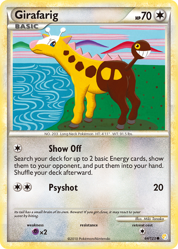 Girafarig (64/123) [HeartGold & SoulSilver: Base Set] | Dumpster Cat Games