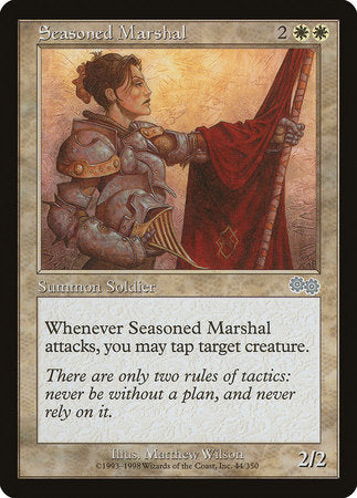 Seasoned Marshal [Urza's Saga] | Dumpster Cat Games