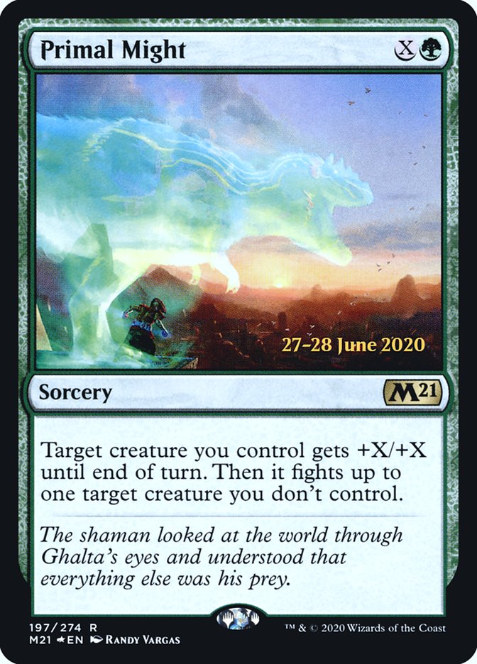 Primal Might  [Core Set 2021 Prerelease Promos] | Dumpster Cat Games