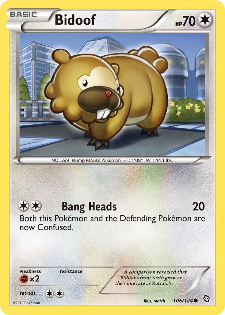 Bidoof (106/124) [Black & White: Dragons Exalted] | Dumpster Cat Games