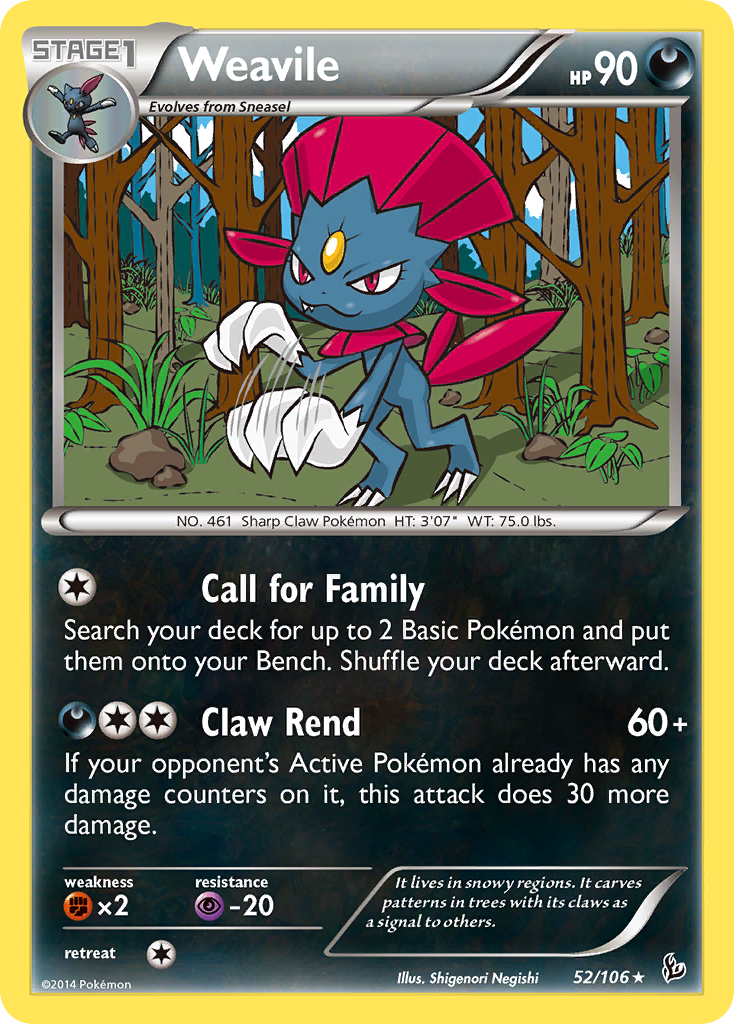Weavile (52/106) [XY: Flashfire] | Dumpster Cat Games