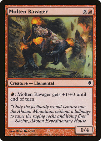 Molten Ravager [Zendikar] | Dumpster Cat Games