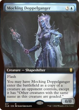 Mocking Doppelganger (Extended Art) [Commander Legends: Battle for Baldur's Gate] | Dumpster Cat Games