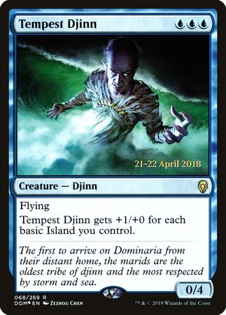 Tempest Djinn [Dominaria Promos] | Dumpster Cat Games