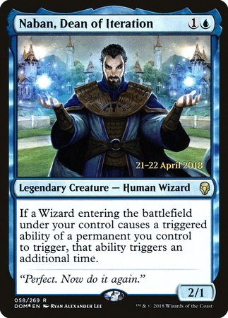 Naban, Dean of Iteration [Dominaria Promos] | Dumpster Cat Games
