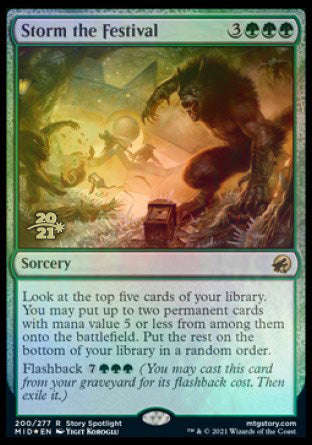 Storm the Festival [Innistrad: Midnight Hunt Prerelease Promos] | Dumpster Cat Games