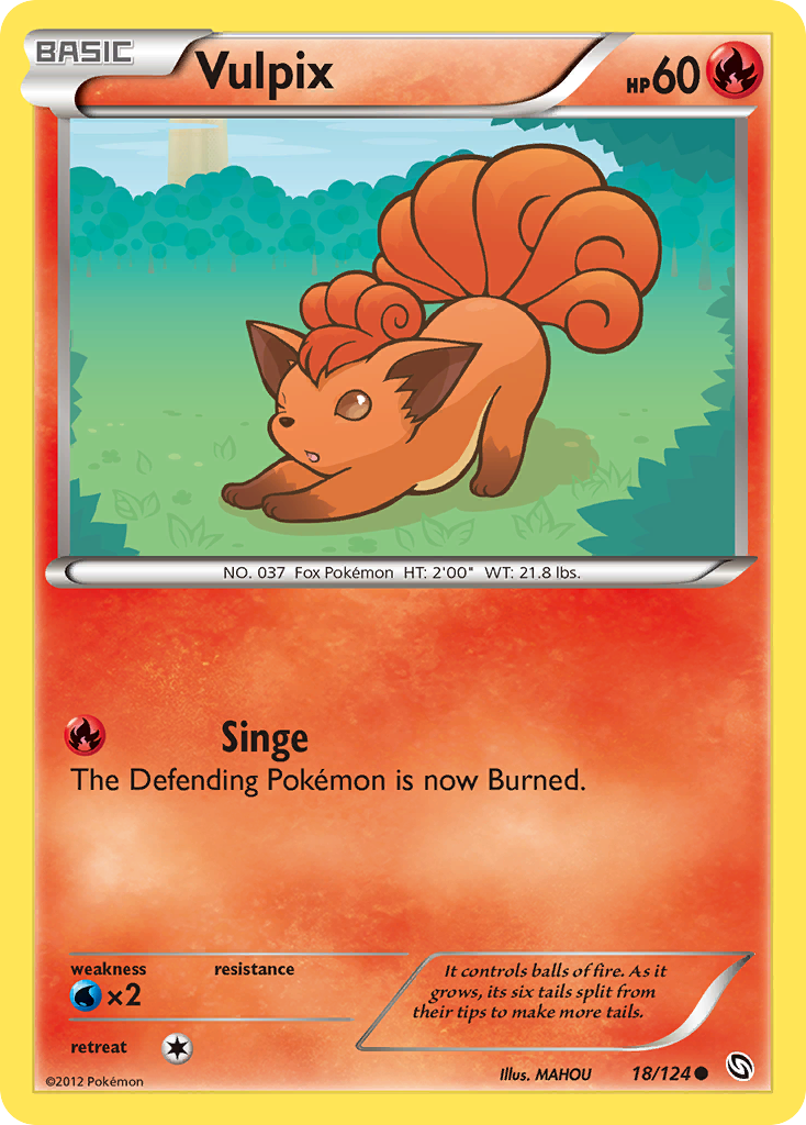 Vulpix (18/124) [Black & White: Dragons Exalted] | Dumpster Cat Games