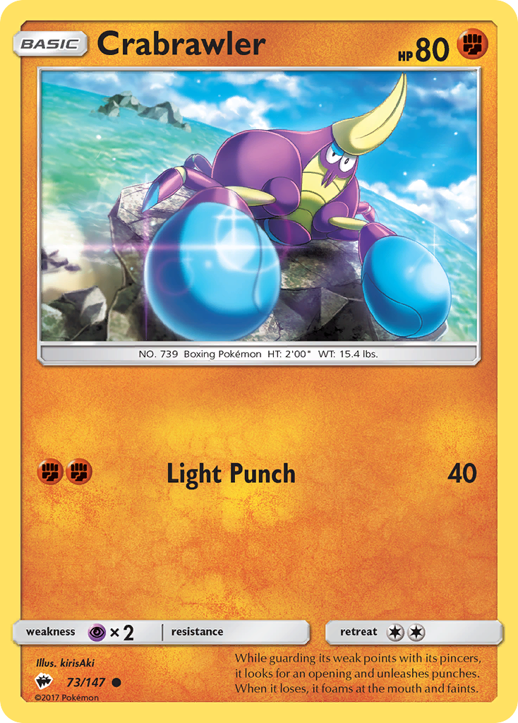 Crabrawler (73/147) [Sun & Moon: Burning Shadows] | Dumpster Cat Games