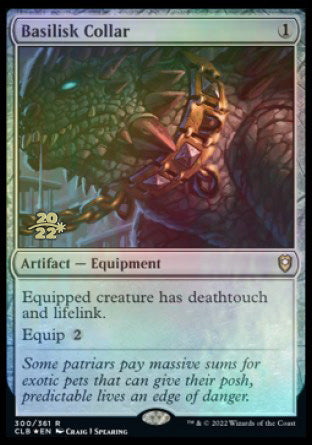 Basilisk Collar [Commander Legends: Battle for Baldur's Gate Prerelease Promos] | Dumpster Cat Games