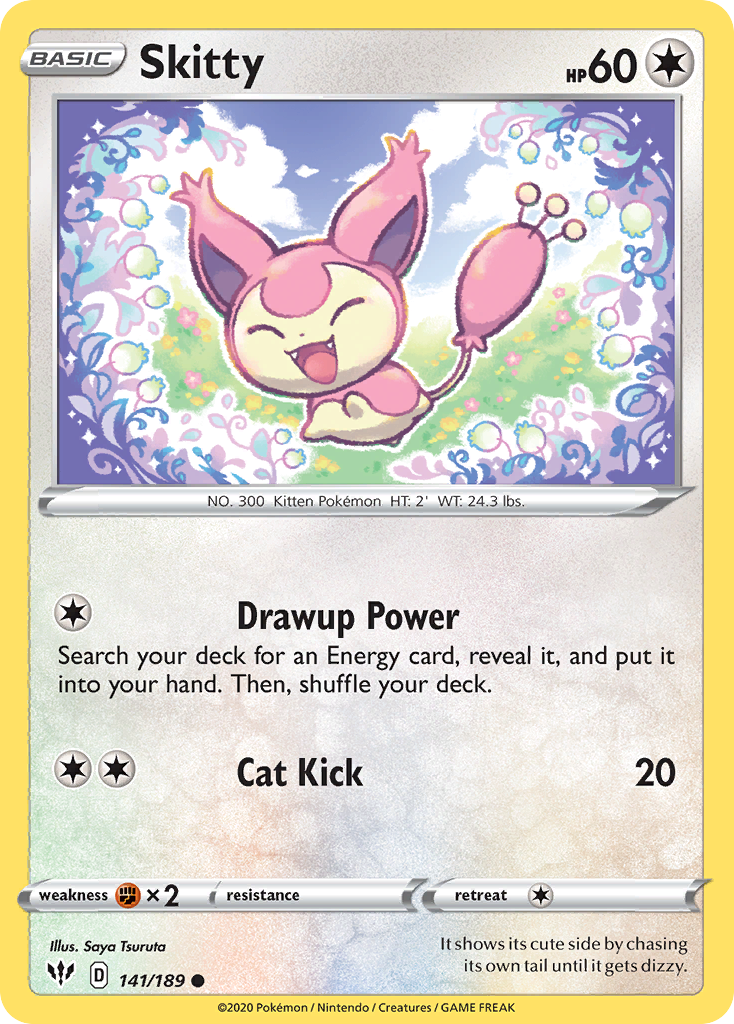 Skitty (141/189) [Sword & Shield: Darkness Ablaze] | Dumpster Cat Games
