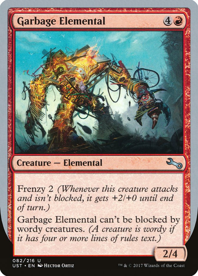Garbage Elemental (2/4 Creature) [Unstable] | Dumpster Cat Games