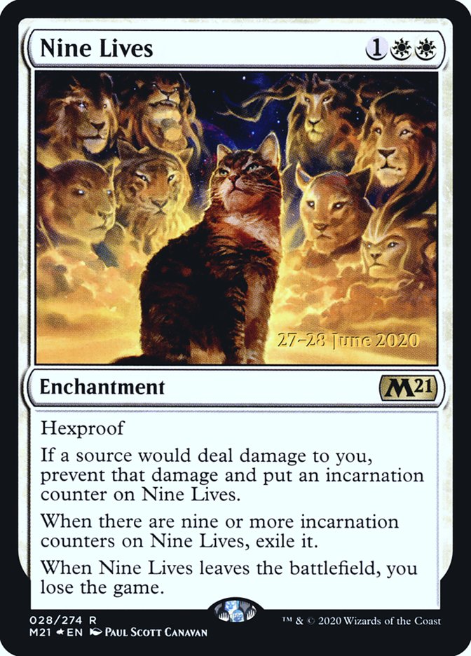Nine Lives  [Core Set 2021 Prerelease Promos] | Dumpster Cat Games