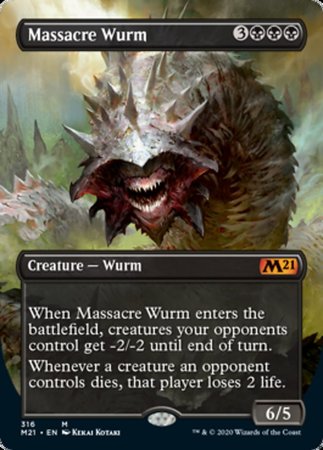Massacre Wurm (Alternate Art) [Core Set 2021] | Dumpster Cat Games