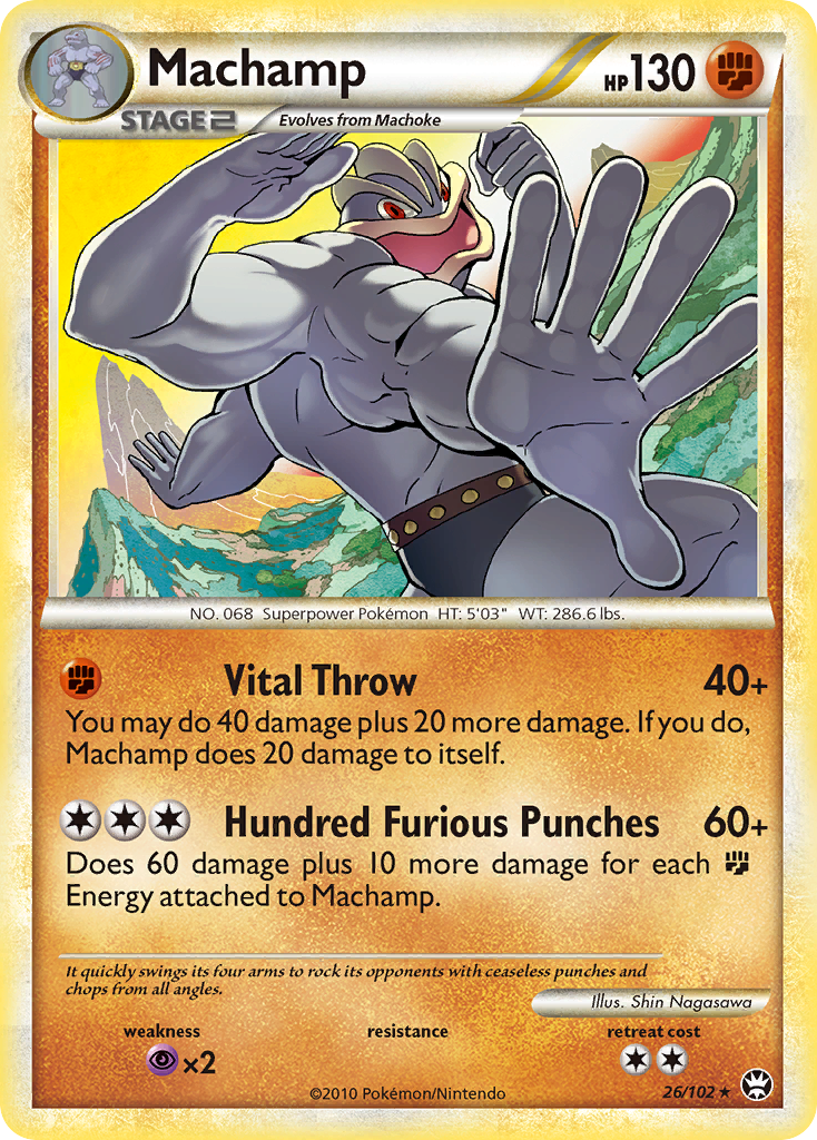Machamp (26/102) [HeartGold & SoulSilver: Triumphant] | Dumpster Cat Games