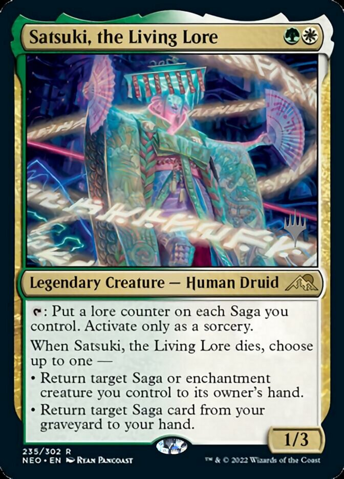 Satsuki, the Living Lore (Promo Pack) [Kamigawa: Neon Dynasty Promos] | Dumpster Cat Games