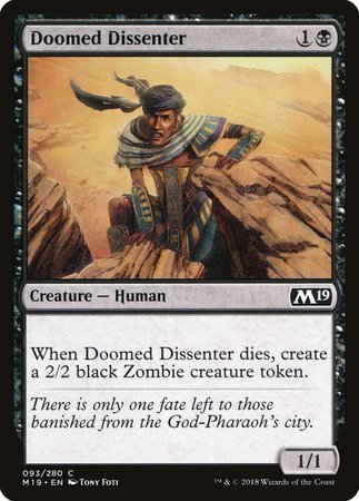 Doomed Dissenter [Core Set 2019] | Dumpster Cat Games