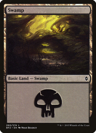 Swamp (260) [Battle for Zendikar] | Dumpster Cat Games