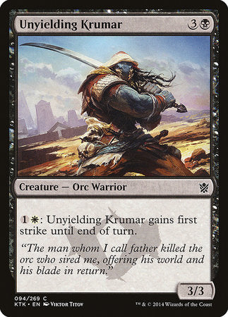 Unyielding Krumar [Khans of Tarkir] | Dumpster Cat Games
