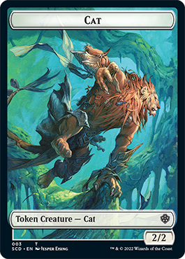 Saproling // Cat Double-Sided Token [Starter Commander Decks] | Dumpster Cat Games