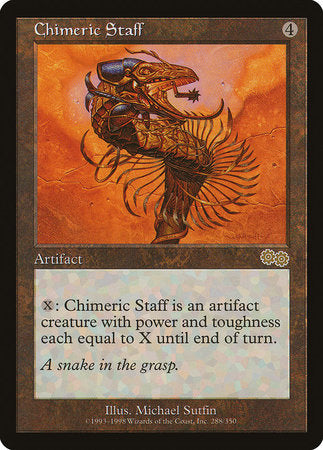 Chimeric Staff [Urza's Saga] | Dumpster Cat Games
