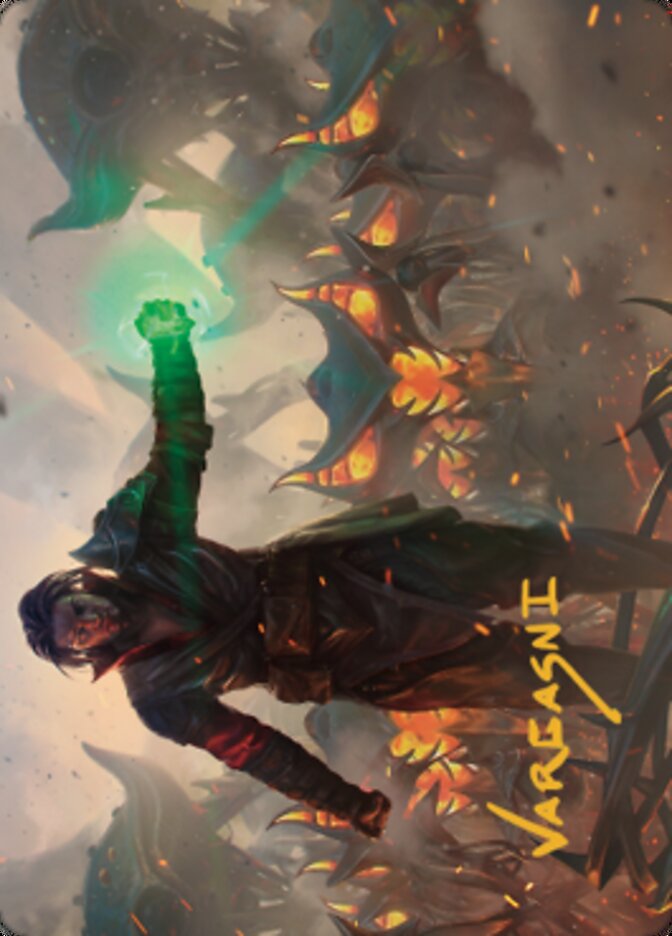 Mishra, Eminent One Art Card (Gold-Stamped Signature) [The Brothers' War Art Series] | Dumpster Cat Games