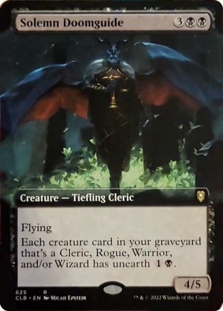 Solemn Doomguide (Extended Art) [Commander Legends: Battle for Baldur's Gate] | Dumpster Cat Games