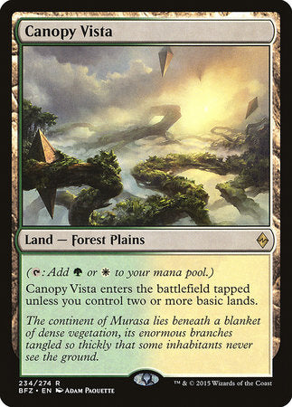 Canopy Vista [Battle for Zendikar] | Dumpster Cat Games