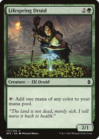 Lifespring Druid [Battle for Zendikar] | Dumpster Cat Games