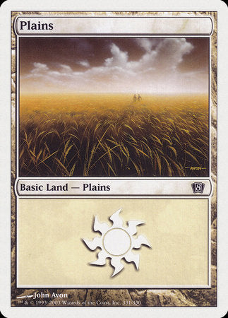 Plains (331) [Eighth Edition] | Dumpster Cat Games