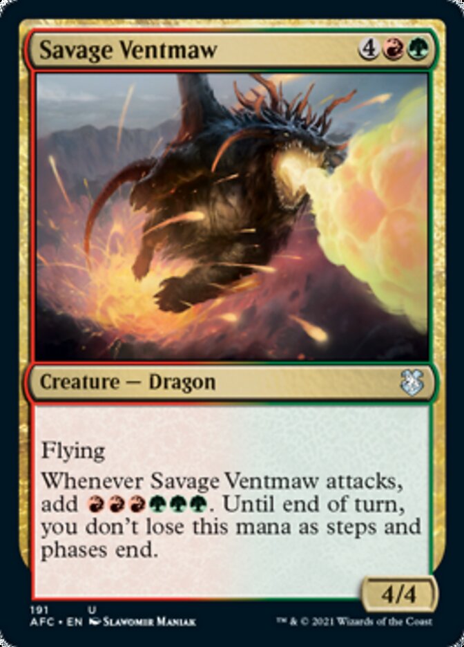 Savage Ventmaw [Dungeons & Dragons: Adventures in the Forgotten Realms Commander] | Dumpster Cat Games