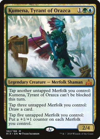 Kumena, Tyrant of Orazca [Rivals of Ixalan] | Dumpster Cat Games