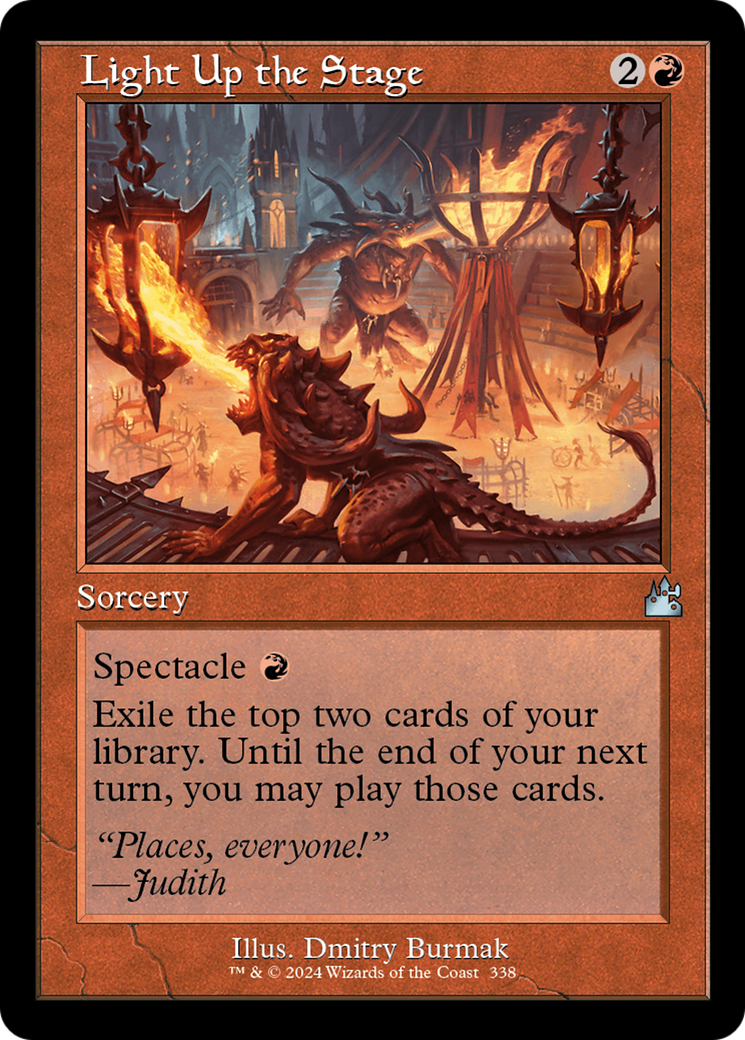 Light Up the Stage (Retro Frame) [Ravnica Remastered] | Dumpster Cat Games