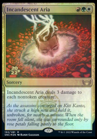 Incandescent Aria [Streets of New Capenna Prerelease Promos] | Dumpster Cat Games