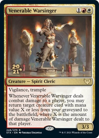 Venerable Warsinger [Strixhaven: School of Mages Prerelease Promos] | Dumpster Cat Games