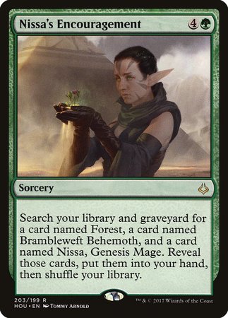 Nissa's Encouragement [Hour of Devastation] | Dumpster Cat Games