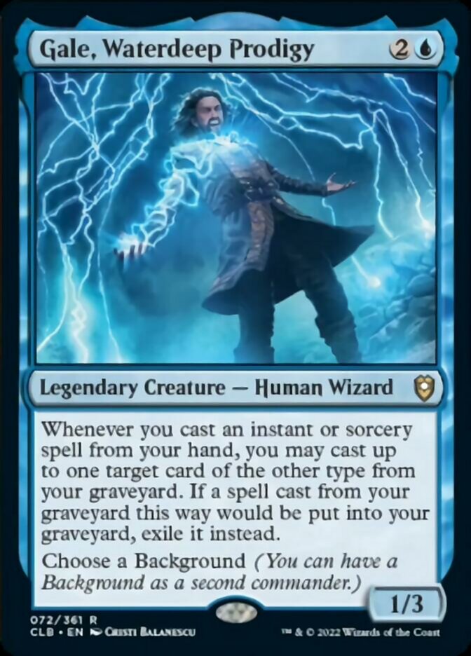 Gale, Waterdeep Prodigy [Commander Legends: Battle for Baldur's Gate] | Dumpster Cat Games