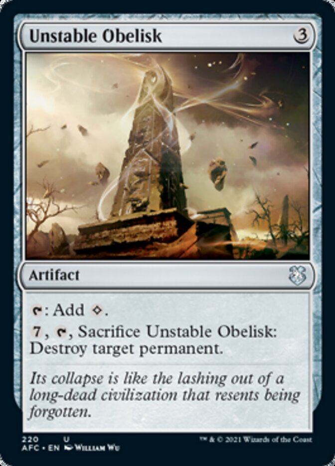 Unstable Obelisk [Dungeons & Dragons: Adventures in the Forgotten Realms Commander] | Dumpster Cat Games