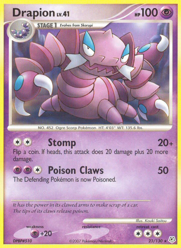 Drapion (23/130) [Diamond & Pearl: Base Set] | Dumpster Cat Games