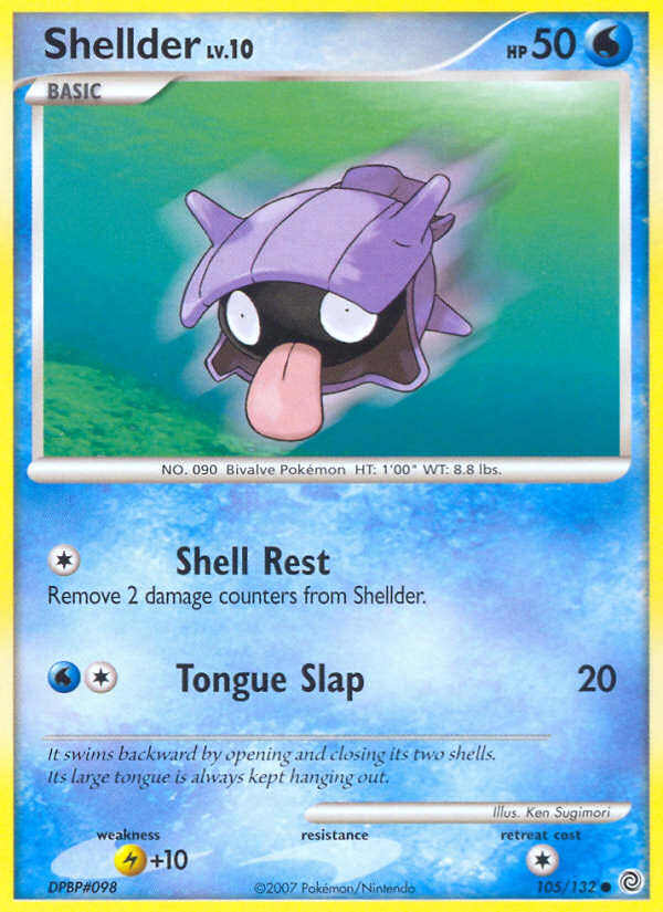 Shellder (105/132) [Diamond & Pearl: Secret Wonders] | Dumpster Cat Games