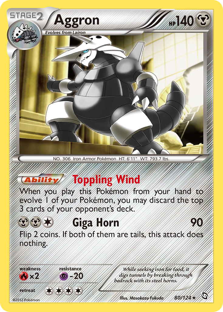Aggron (80/124) [Black & White: Dragons Exalted] | Dumpster Cat Games